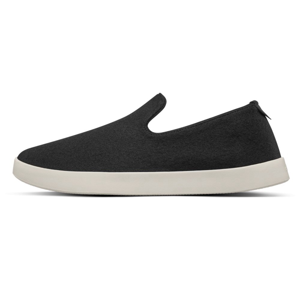 Allbirds Men\'s Slip-Ons Black - Wool Loungers - 08369NSOM